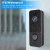 Wireless Smart WiFi Video Doorbell Security Phone Door Ring Intercom Camera Two Way Audio Night Vision 720P Motion Detection Battery Operated