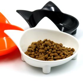 Pet cat bowl Non slip cute cat shaped colorful High Quality cat bowl cat food bowl (Color: yellow)