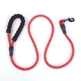 Strong Nylon Braided Dog Leash ; Pet Training Running Rope; Pet Supplies Pet Leash (Color: Red, size: L)