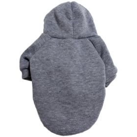 Pet Sweatshirt With Hoodie; Machine Washable Sweater For Dogs Puppies Sweater Clothes Apparel (Color: grey, size: S)