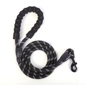 Strong Nylon Braided Dog Leash ; Pet Training Running Rope; Pet Supplies Pet Leash (Color: black, size: L)