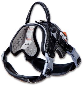 Dog Helios 'Scorpion' Sporty High-Performance Free-Range Dog Harness (Color: black, size: medium)