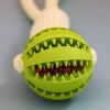 Dog Toys Treat Balls Interactive Hemp Rope Rubber Leaking Balls For Small Dogs Chewing Bite Resistant Toys Pet Tooth Cleaning Bite Resistant Toy Ball